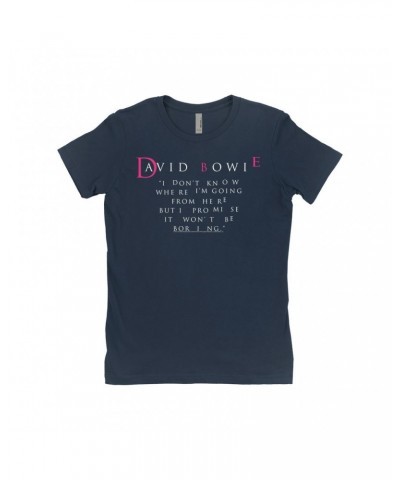 David Bowie Ladies' Boyfriend T-Shirt | Where I Am Going Quote Shirt $10.98 Shirts