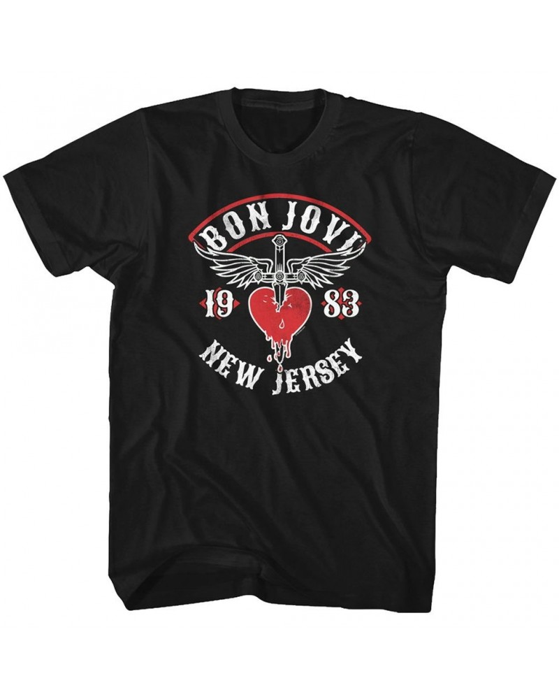 Bon Jovi T Shirt | Bon Jovi New Jersey 1983 T-Shirt $8.18 Shirts