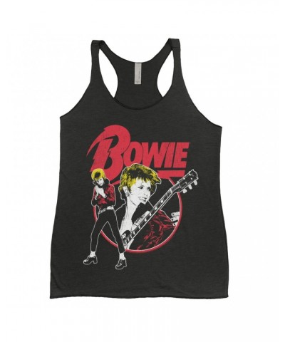 David Bowie Ladies' Tank Top | 1972 Photo Collage Distressed Shirt $9.55 Shirts