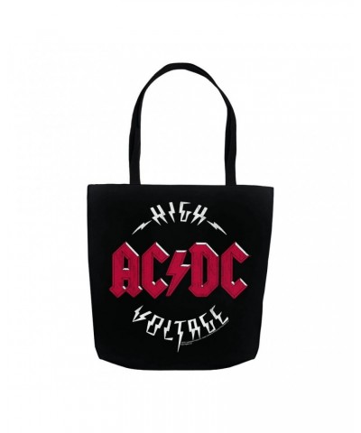 AC/DC Tote Bag | High Voltage Red Logo Distressed Bag $9.60 Bags